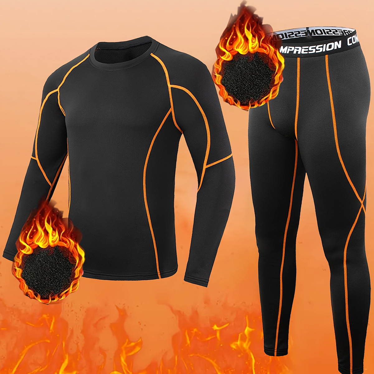 Compression Long Pant - Completo Sportivo Invernale da Uomo in